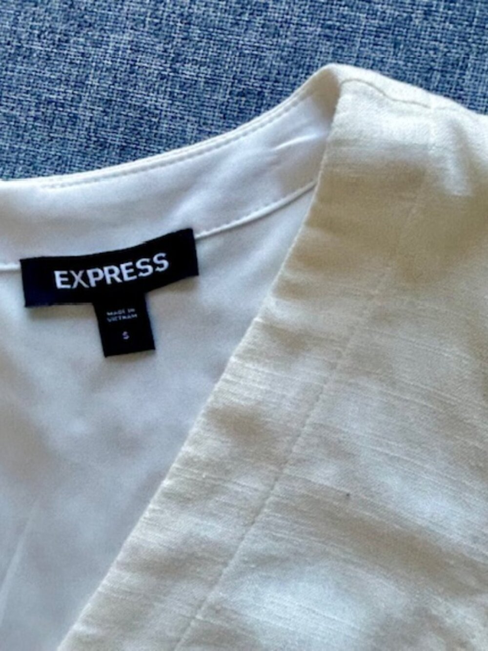 Express Linen Romper White Small - Picture 7 of 10